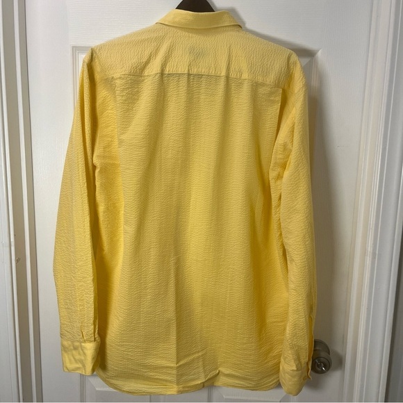 St. Croix Men's Casual Button Down Shirt in Bright Yellow Size Large Cotton - Picture 4 of 7